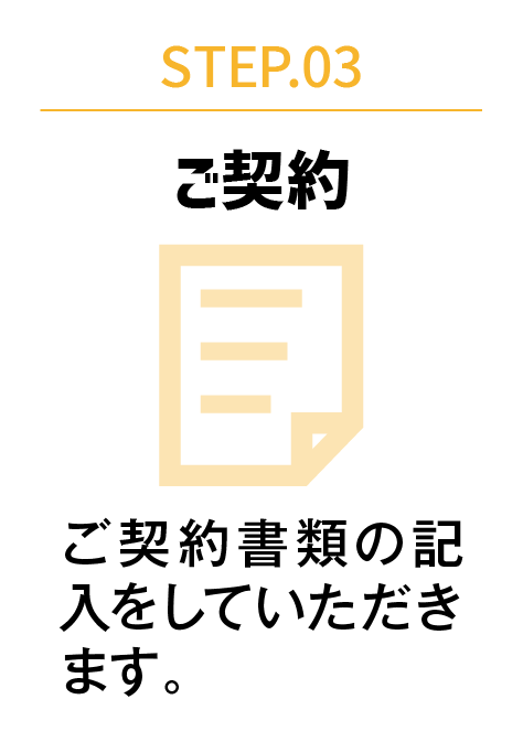 STEP.03 ご契約
