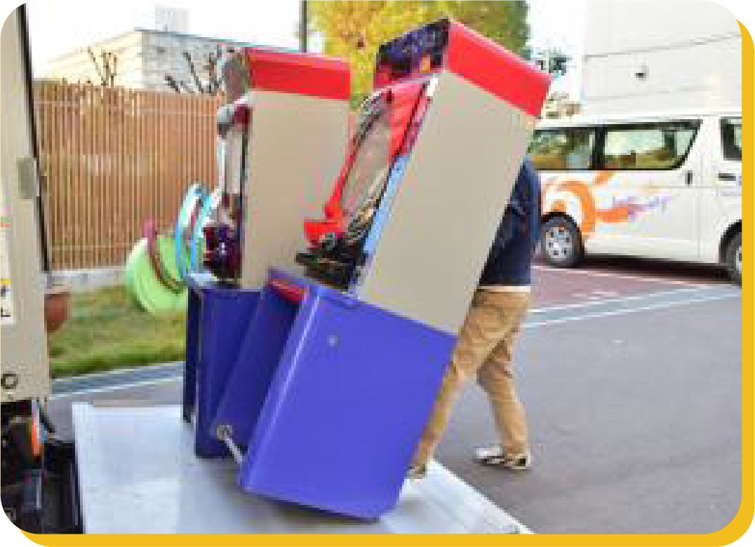 マシンの搬入や設置のお手伝い