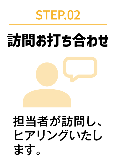STEP.02 訪問お打ち合わせ