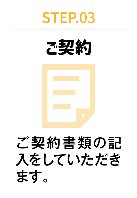 STEP.03 ご契約