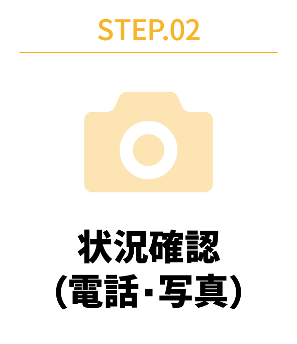 STEP.02 状況確認（電話・写真）
