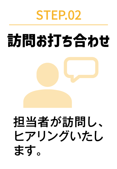 STEP.02 訪問お打ち合わせ