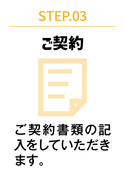 STEP.03 ご契約